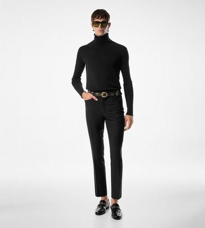 COTTON JERSEY ROLL NECK SWEATER image number 1