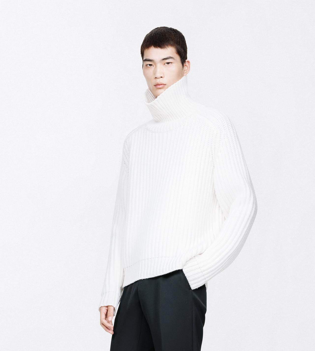 TOM FORD CASHMERE OFF WHITE PURE CASHMERE ROLL NECK SWEATER