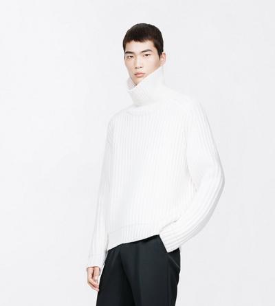 TOM FORD CASHMERE OFF WHITE PURE CASHMERE ROLL NECK SWEATER