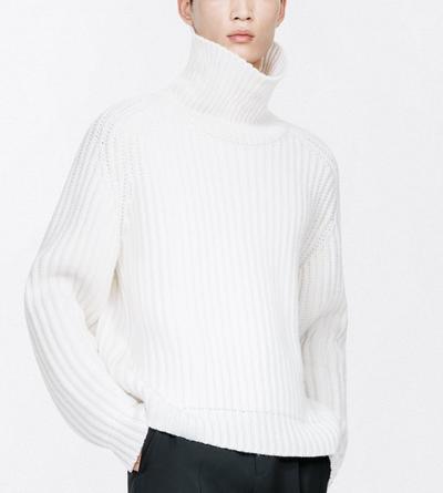 TOM FORD CASHMERE OFF WHITE PURE CASHMERE ROLL NECK SWEATER