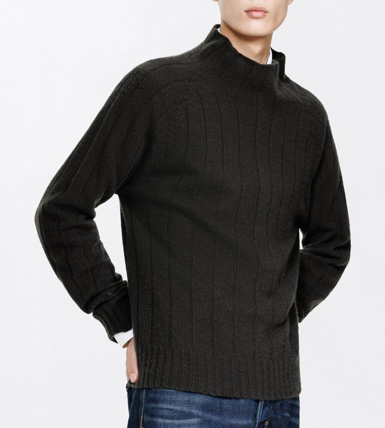 TOM FORD CASHMERE TRUFFLE SEAMLESS BRUSHED CASHMERE RIB MOCK NECK SWEATER