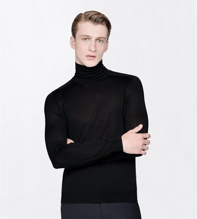 TOM FORD  BLACK KNITWEAR MOCK NECK