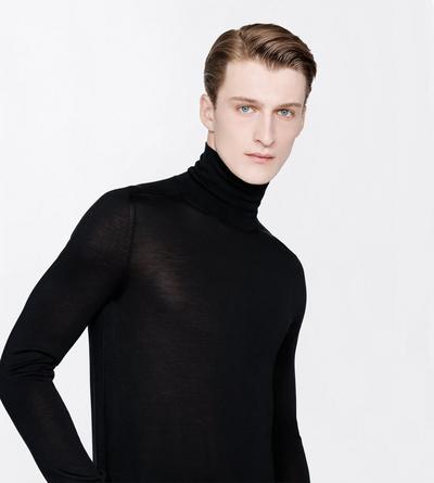 TOM FORD  BLACK KNITWEAR MOCK NECK