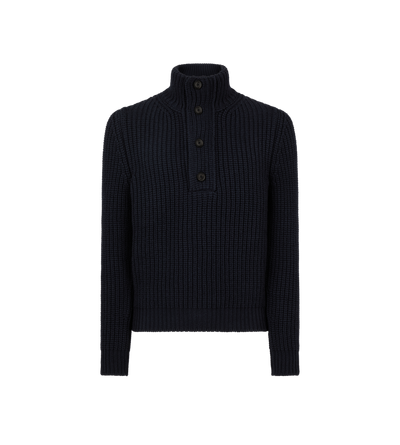 CASHMERE WOOL HALF BUTTON