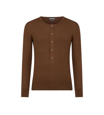 SILK RIB HENLEY