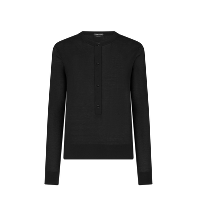 SILK VISCOSE RIB HENLEY | Tom Ford Fashion