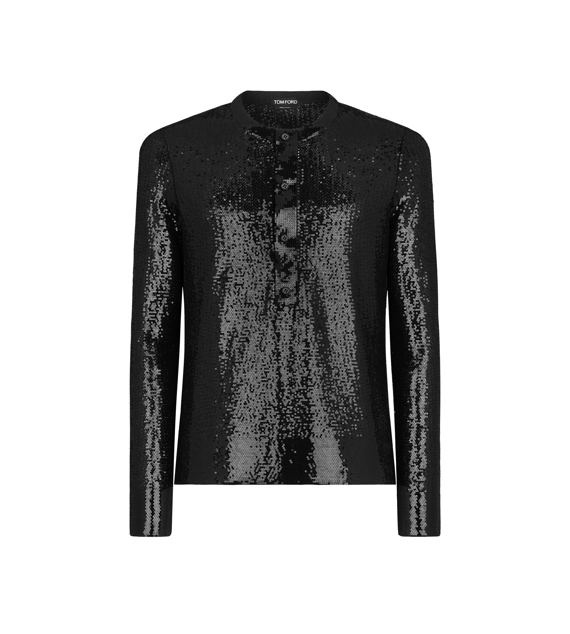 PAILLETTE EMBROIDERY HENLEY