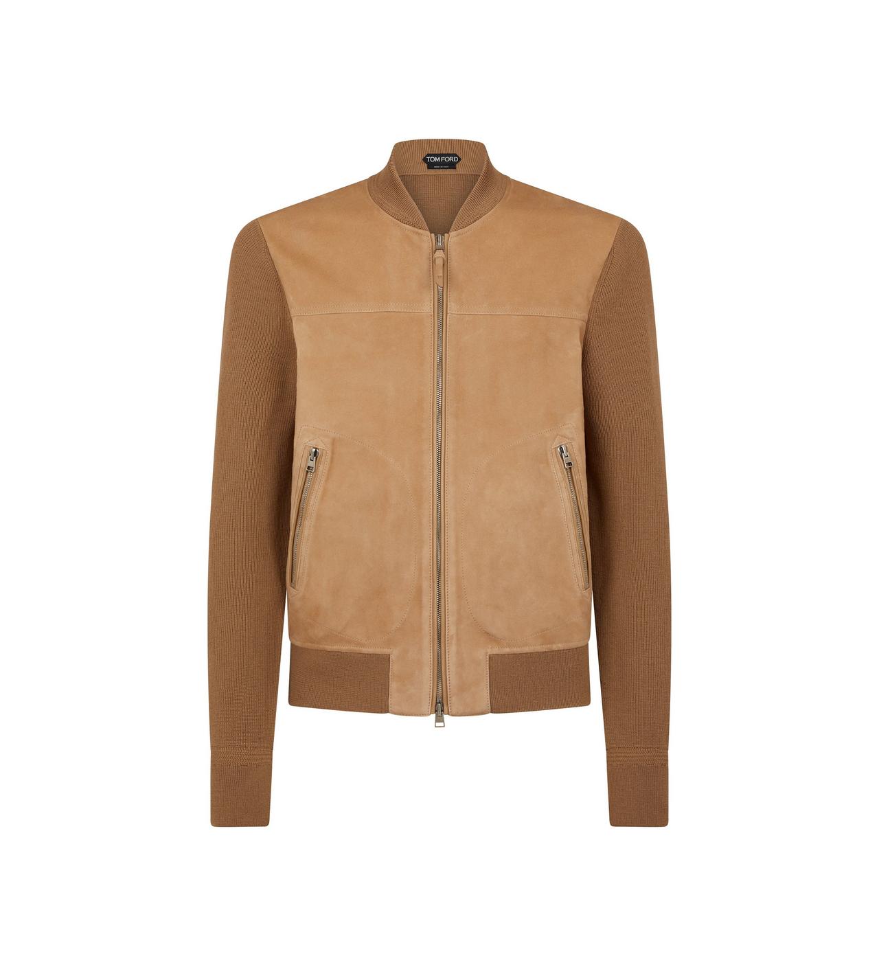 SUEDE FRONT MERINO ZIP THROUGH image number 0