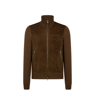 SUEDE FRONT WOOL ZIP THROUGH image number 0