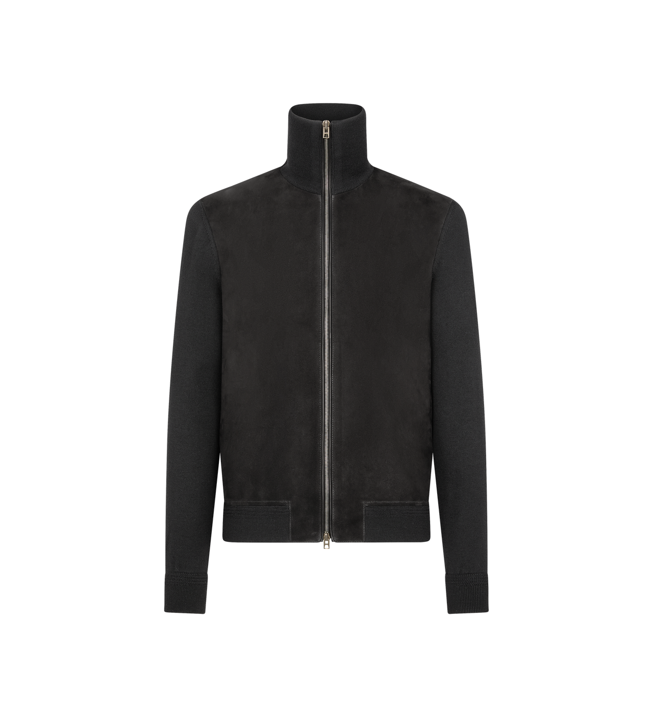 SUEDE FRONT MERINO FULL ZIP image number 0