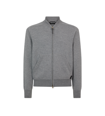 CASHMERE MERINO ZIP BOMBER