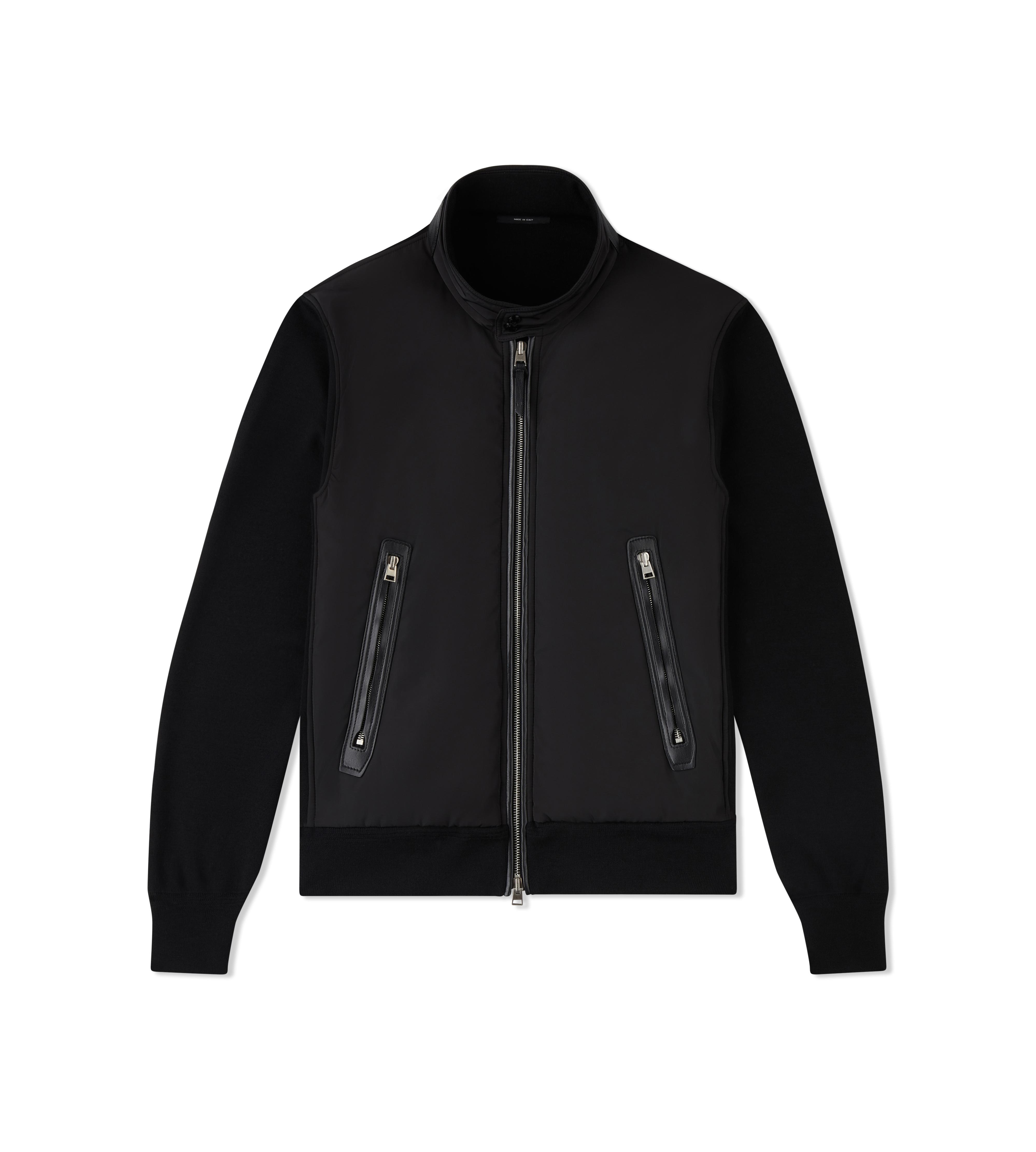 NYLON FRONT HARRINGTON ZIP THROUGH