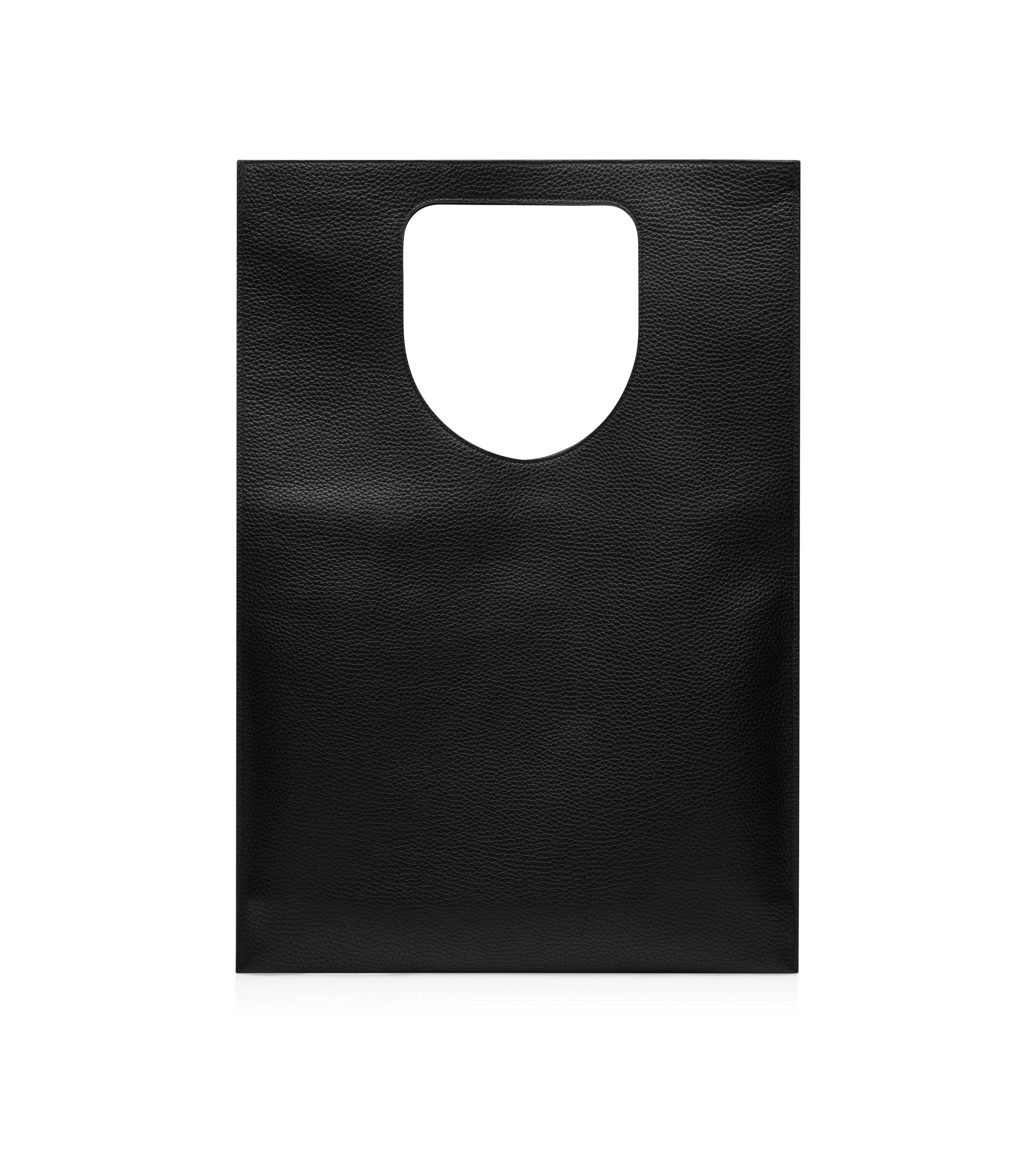 GRAIN LEATHER FLAT ALIX BAG