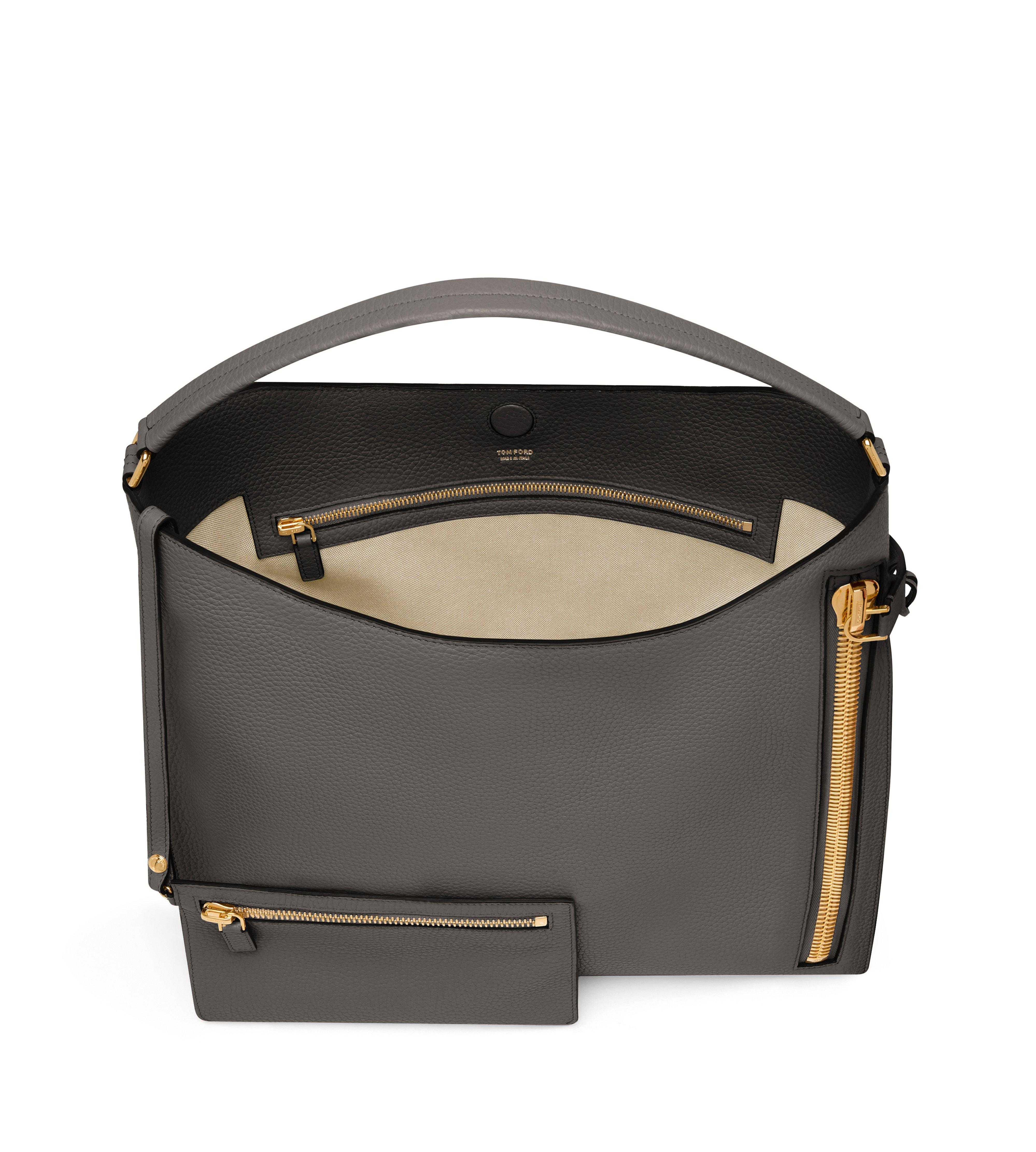 GRAIN LEATHER ALIX LARGE HOBO | TOM FORD Fashion