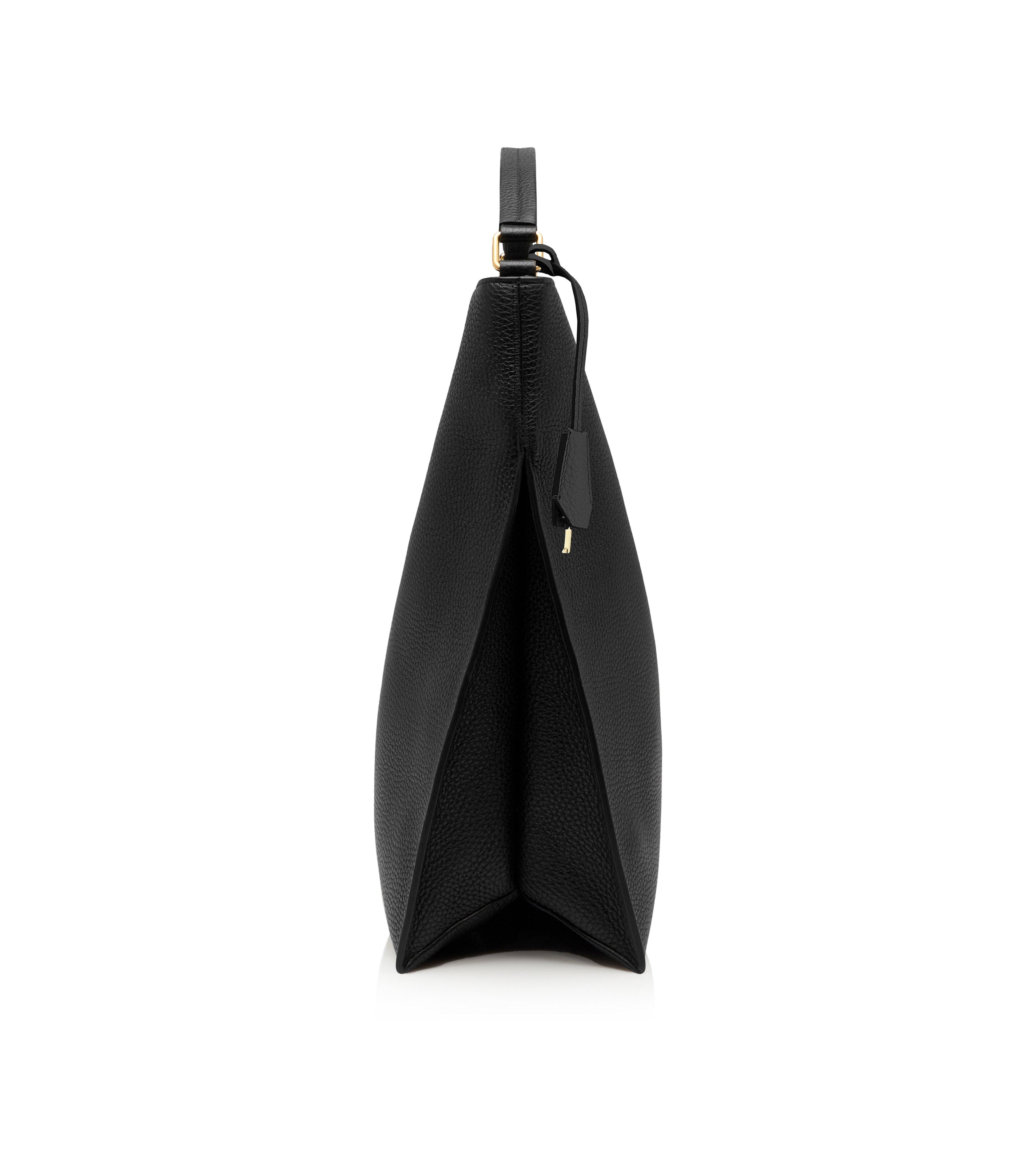Alix Large Leather Shoulder Bag in Black - Tom Ford