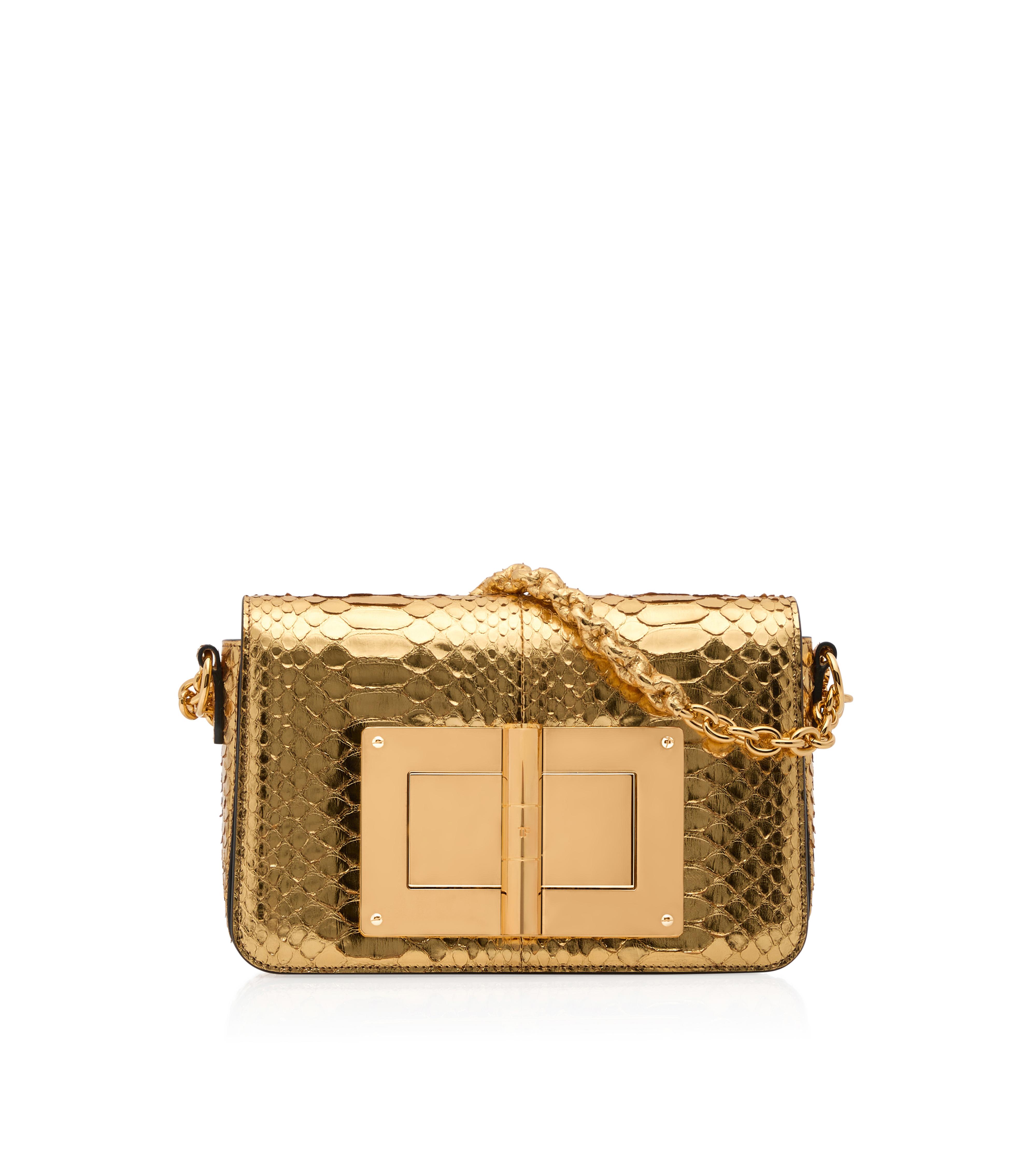 METALLIC PYTHON NATALIA MEDIUM SHOULDER BAG
