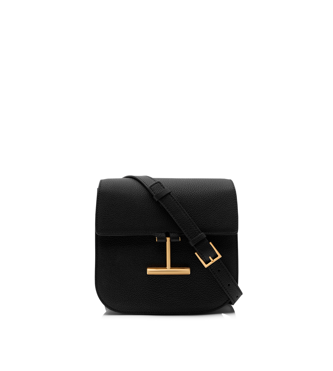 TOM FORD LEATHER BLACK GRAIN LEATHER TARA MINI CROSSBODY