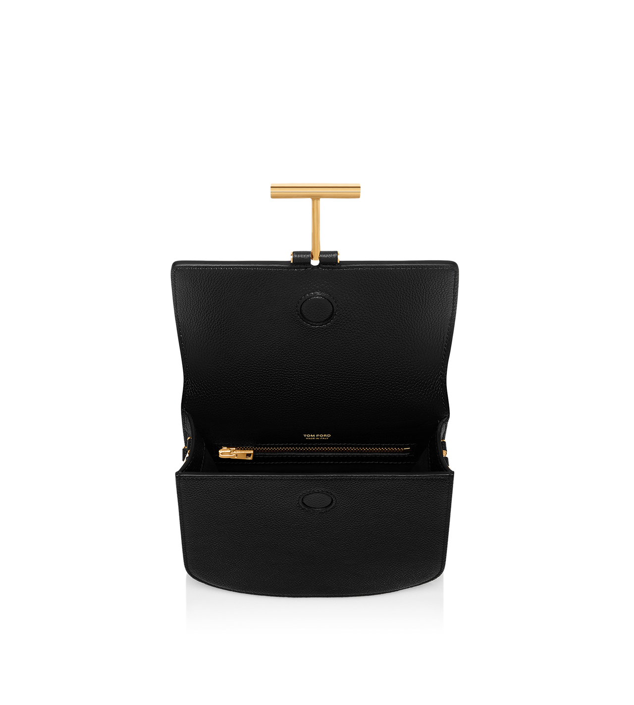 TOM FORD LEATHER BLACK GRAIN LEATHER TARA MINI CROSSBODY