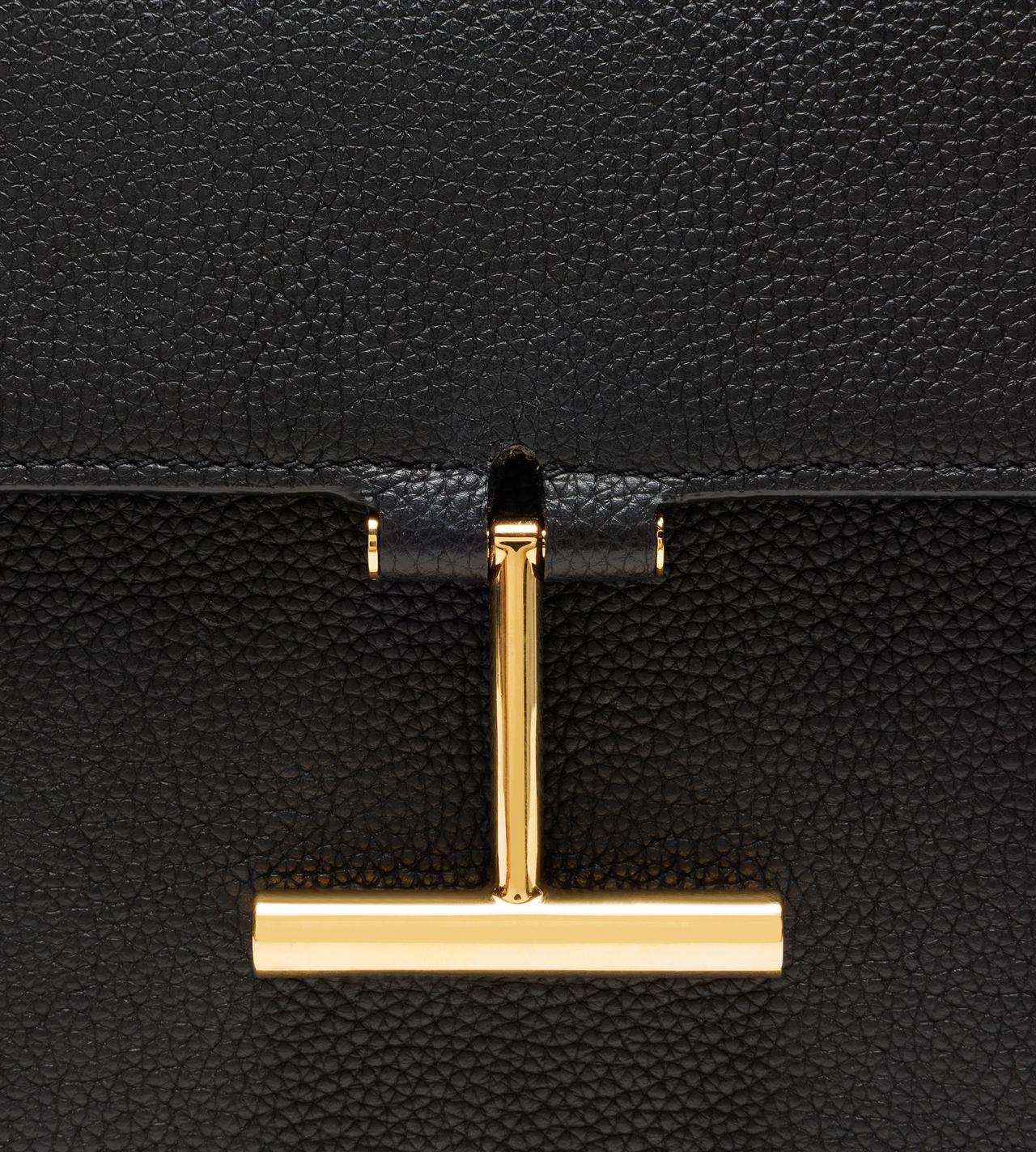 TOM FORD LEATHER BLACK MINI SAC &Agrave; BANDOULI&Egrave;RE TARA EN CUIR FLEUR