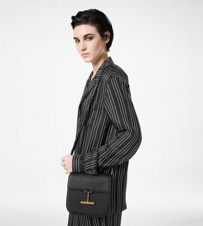 TOM FORD LEATHER BLACK GRAIN LEATHER TARA MINI CROSSBODY