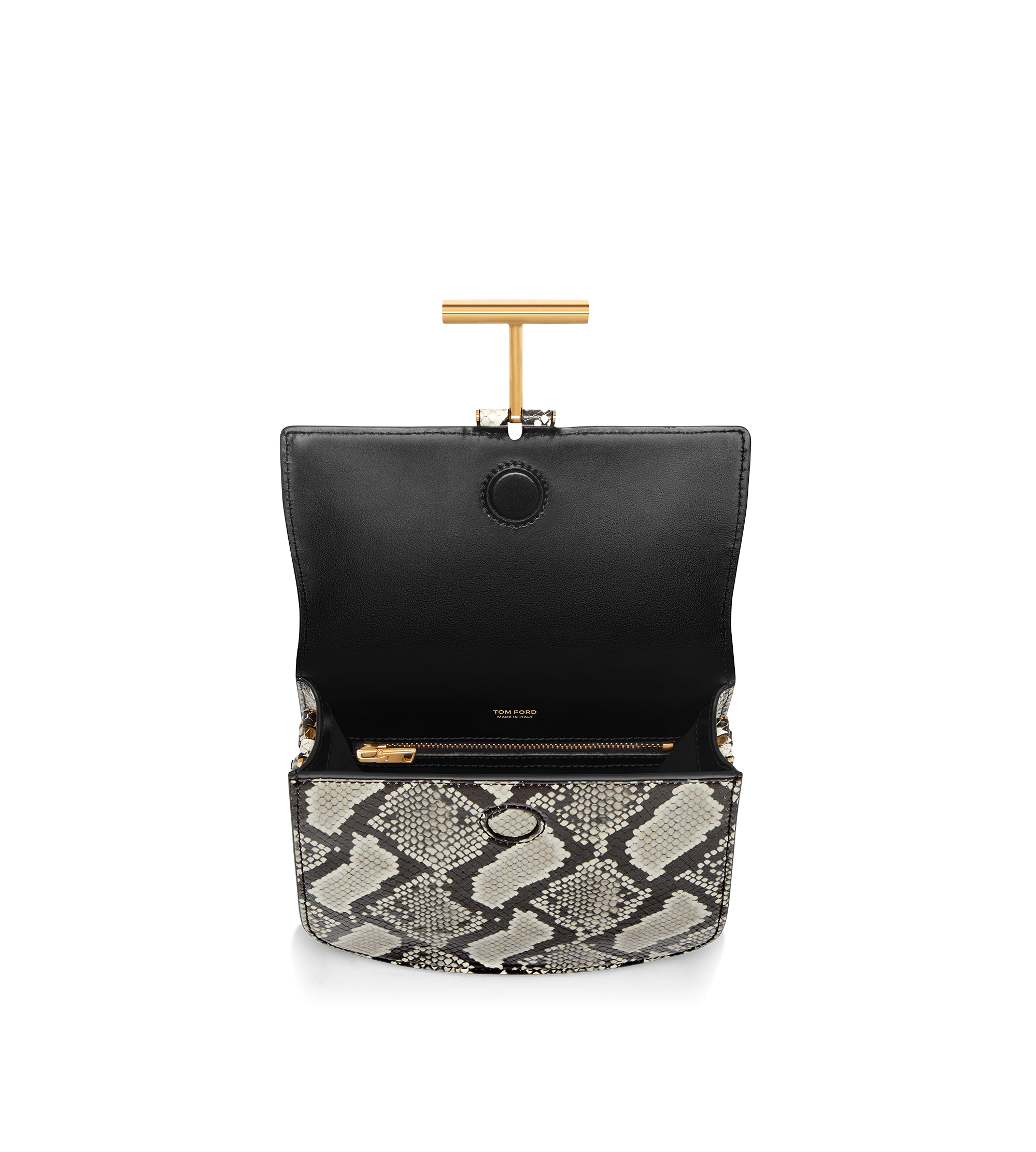 【TOM FORD】Tara Crossbody Bag Small ブラウン Tara Mini leather and suede crossbody bag in brown - Tom