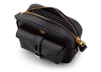 PERFORATED LEATHER T TWIST CAMERA BAG image number 3