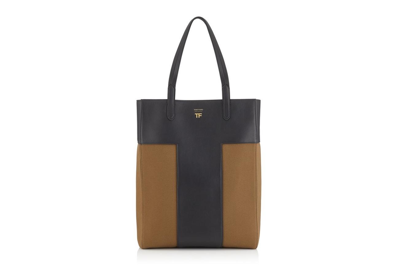 CANVAS NORTH/SOUTH GRAPHIC T TOTE image number 0