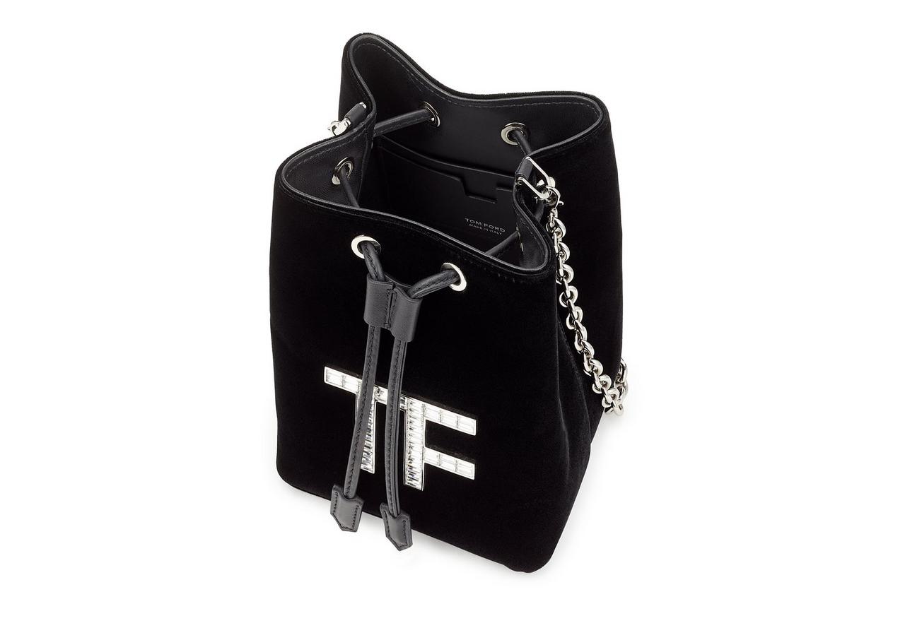 VELVET CRYSTAL TF MINI BUCKET BAG image number 3