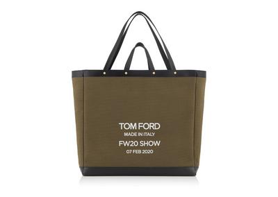 TEXTURED CANVAS T SCREW OVERSIZE SHOPPING BAG image number 0