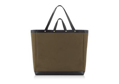 TEXTURED CANVAS T SCREW OVERSIZE SHOPPING BAG image number 2