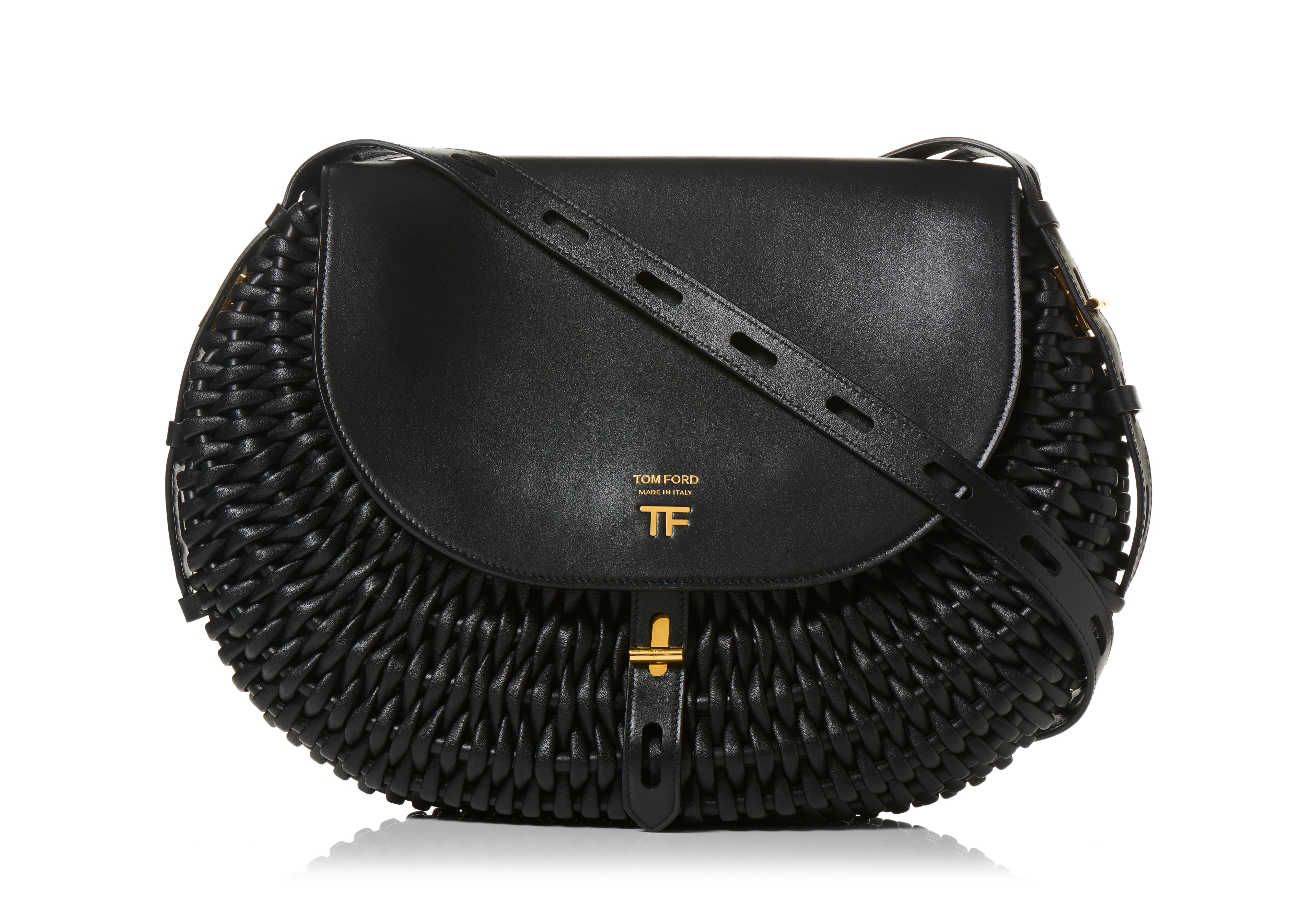 TOM FORD - The Hollywood Leather T Twist Small Top Handle Bag is designed  with a front pocket and signature T Twist hardware and strap.  tmfrd.co/TTwistSmallTopHandleBag #TOMFORD