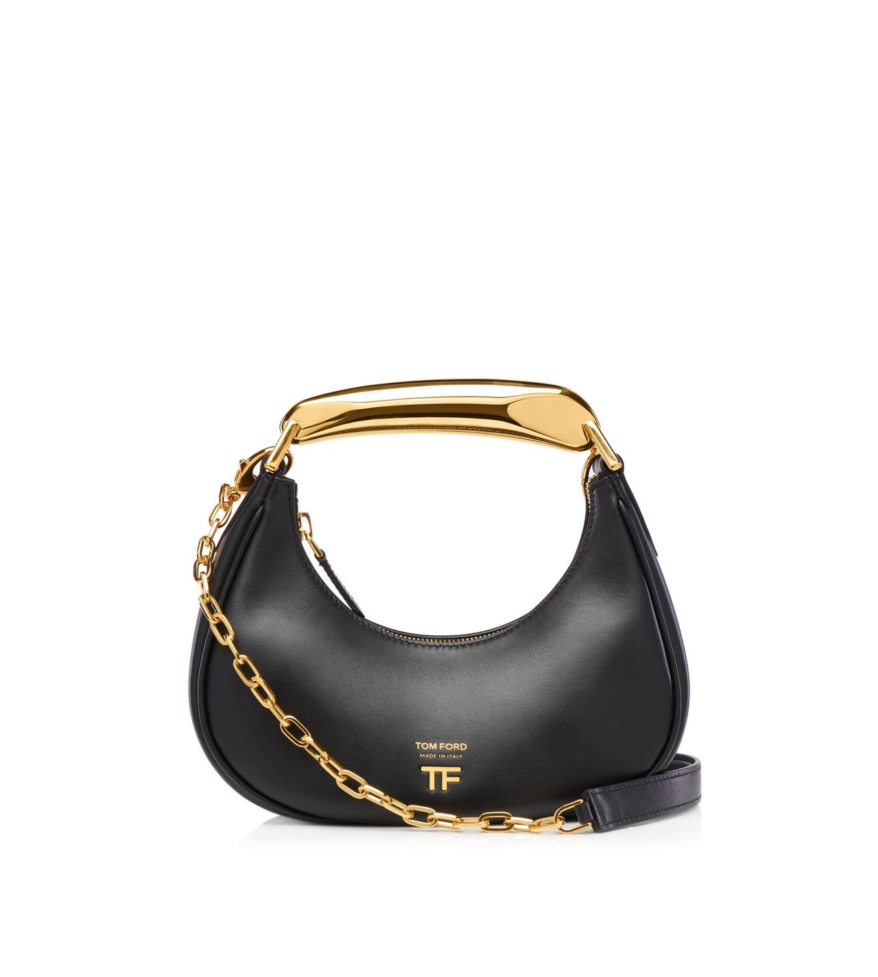 Shop Tom Ford Black Hobo Small Evening Bag