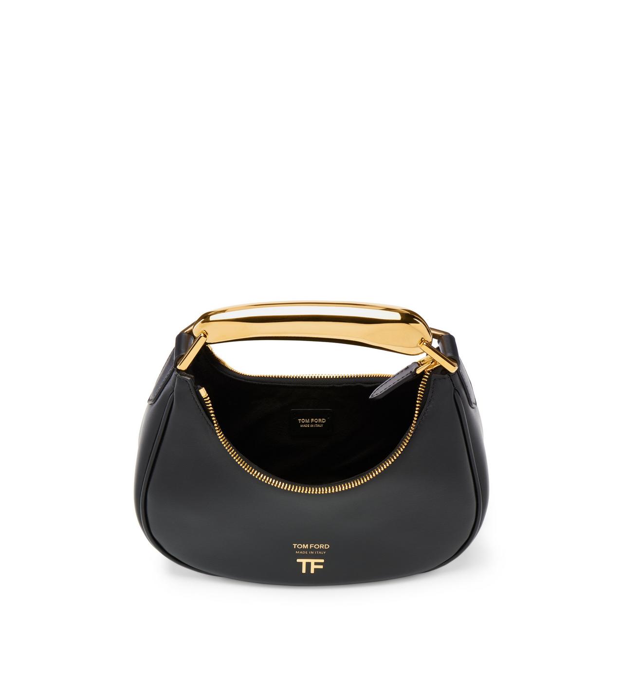 Shop Tom Ford Black Hobo Small Evening Bag