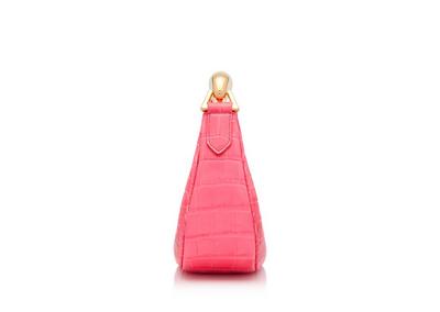 SHINY STAMPED CROCODILE LEATHER BIANCA MINI HOBO image number 1