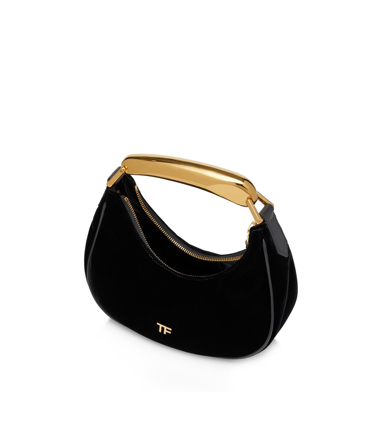 Shop Tom Ford Black Hobo Small Evening Bag