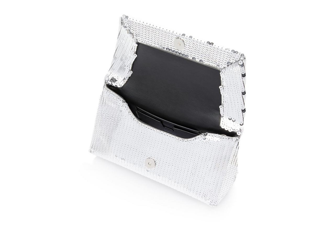 Sequin Embroidery Label Mini Chain Bag | Tom Ford | Black