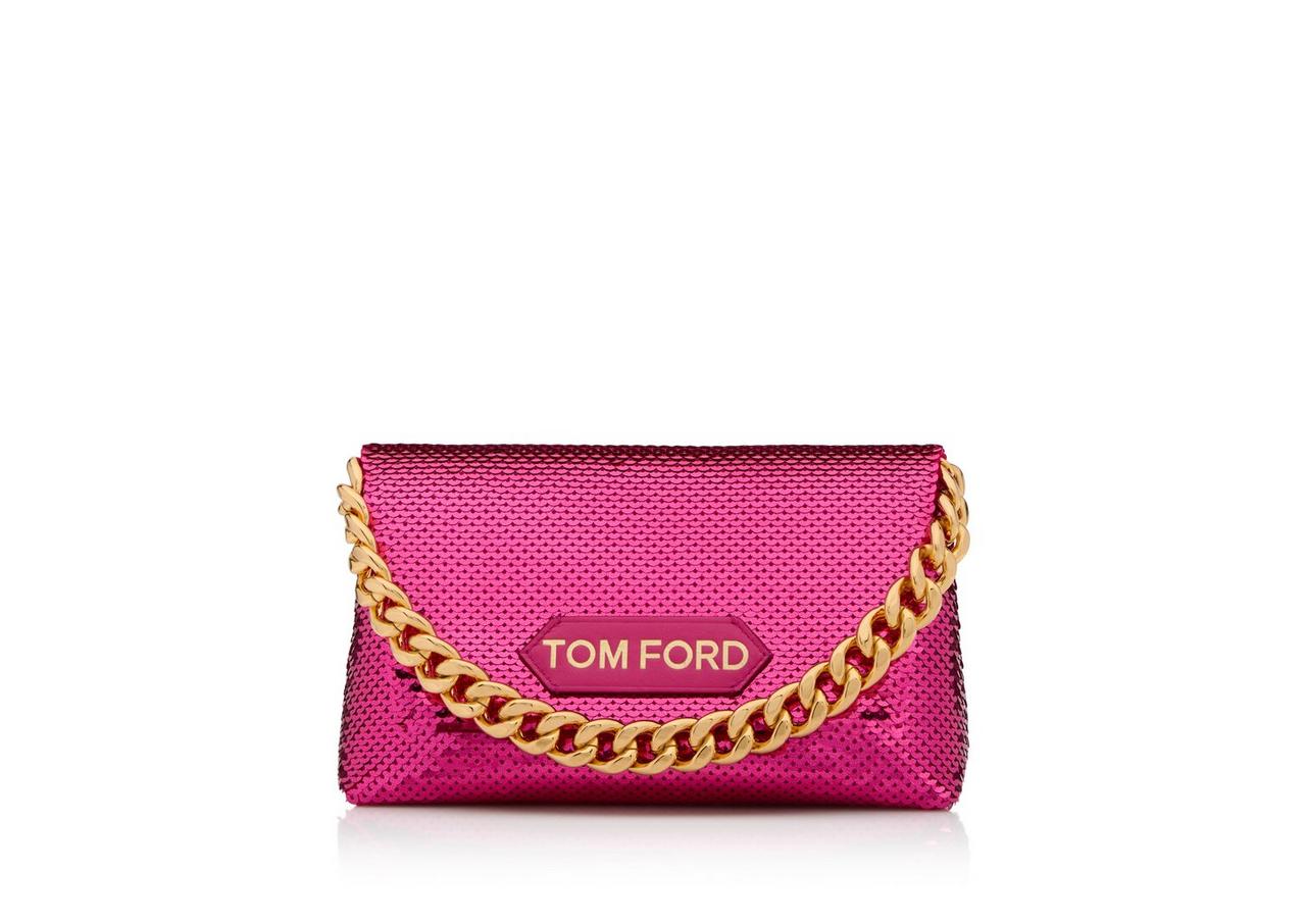 TOM FORD Label Mini Sequin Chain Shoulder Bag