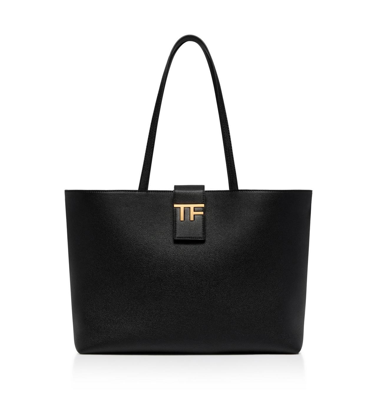 GRAIN LEATHER TF SMALL E/W TOTE image number 0