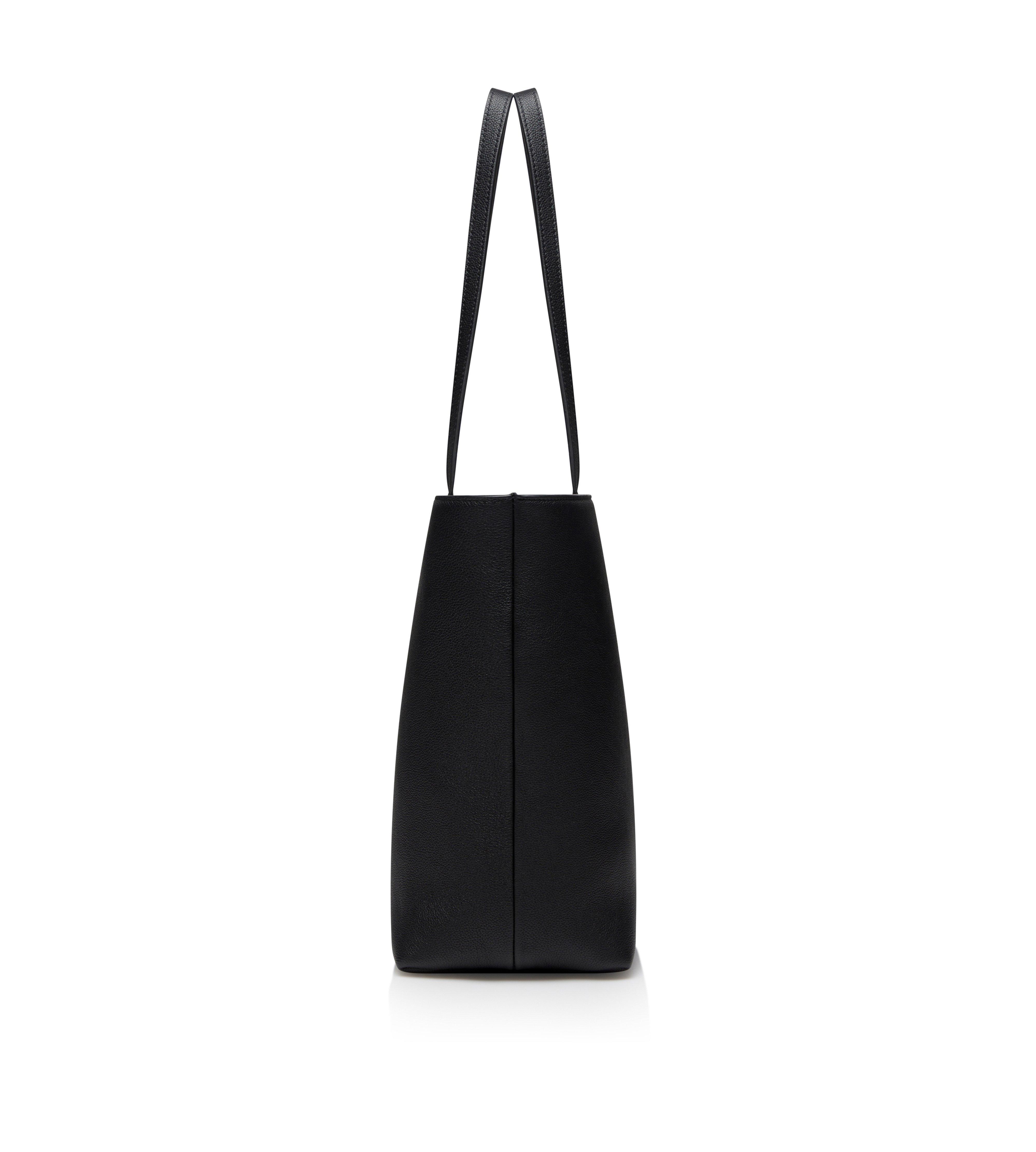 GRAIN LEATHER TF SMALL E/W TOTE