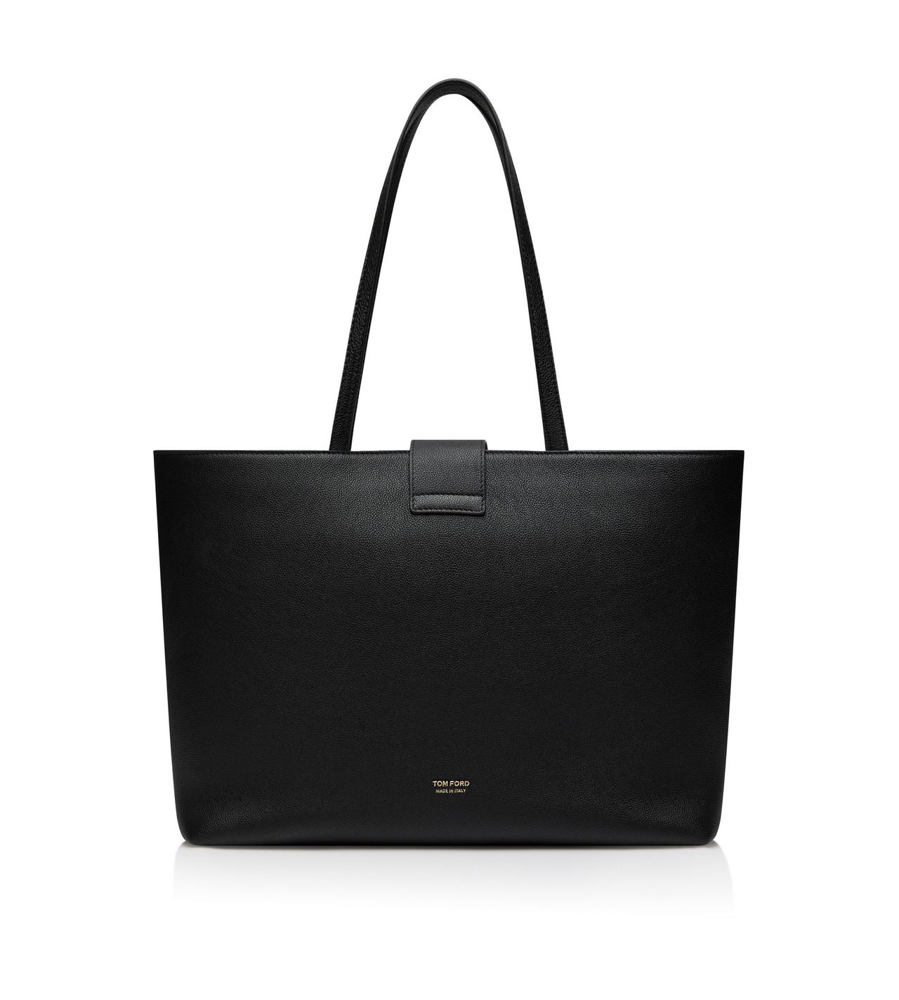 GRAIN LEATHER TF SMALL E/W TOTE image number 2