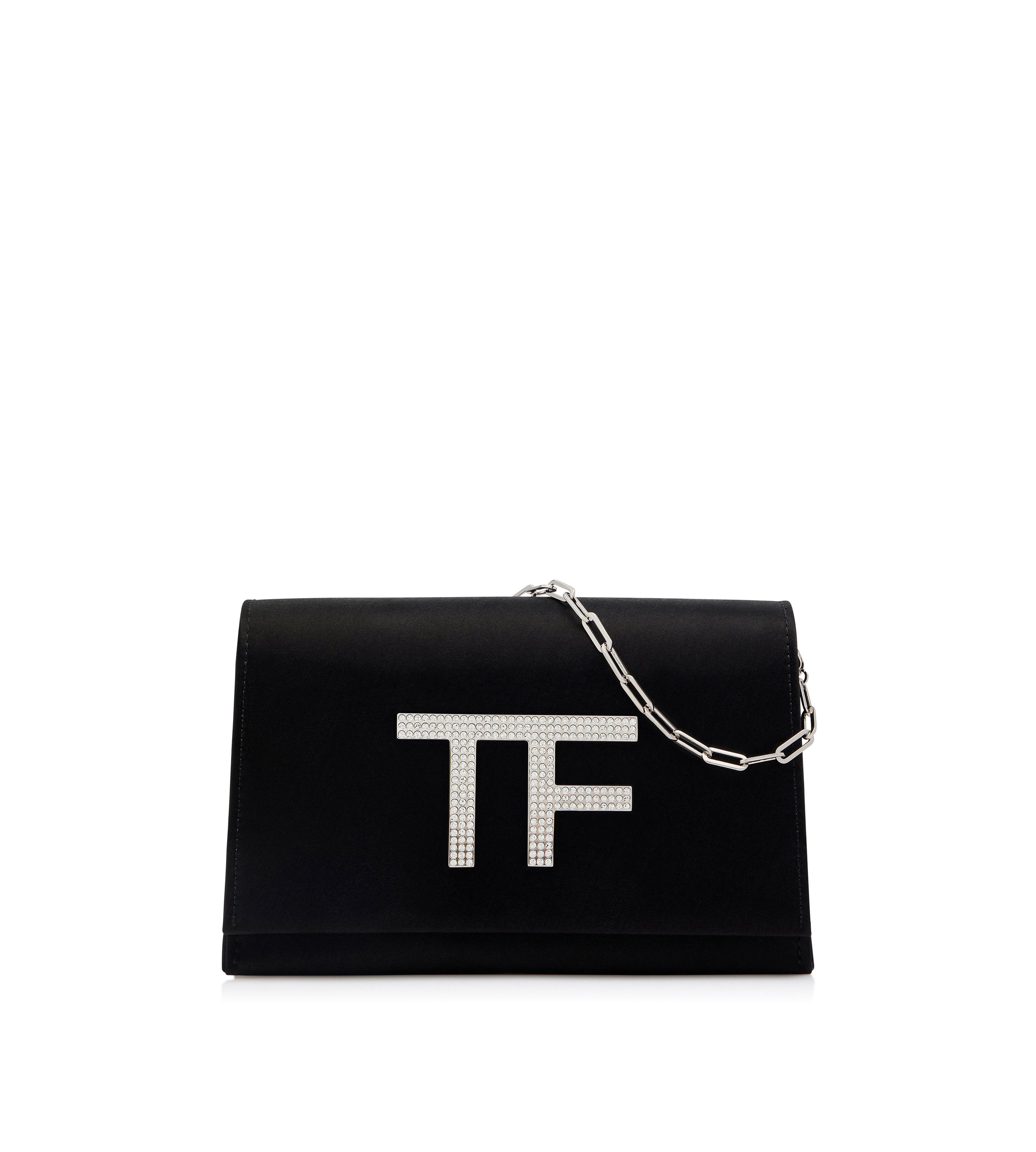 Tom Ford - Ava Black Satin Clutch