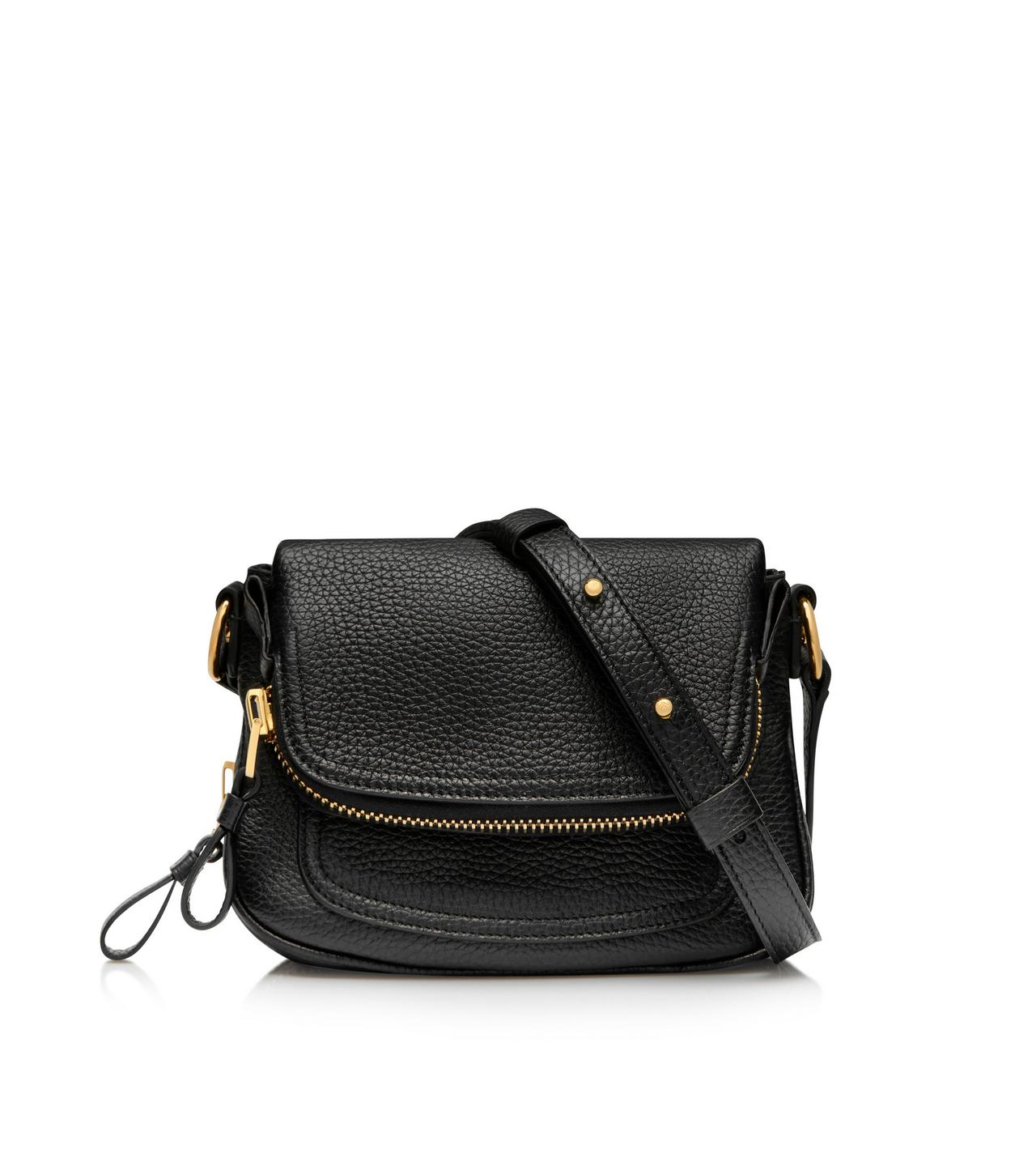 Tom Ford Jennifer Medium Grained Leather Shoulder Bag In Black