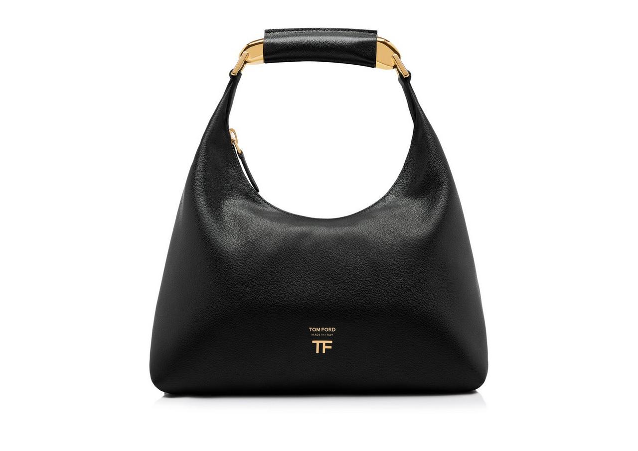 Shop Tom Ford Black Hobo Small Evening Bag