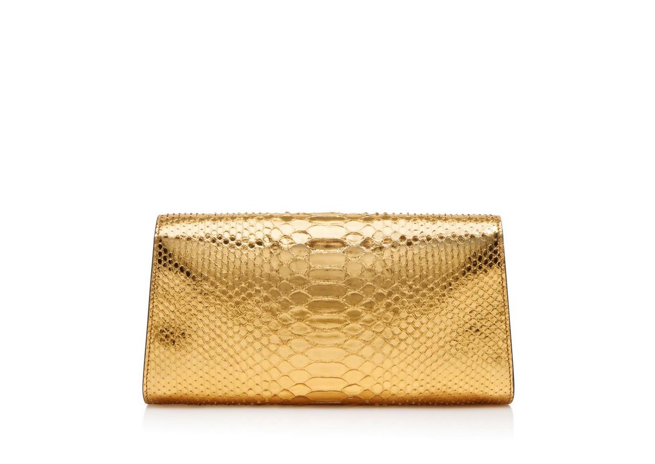 Gold shop wristlet clutch