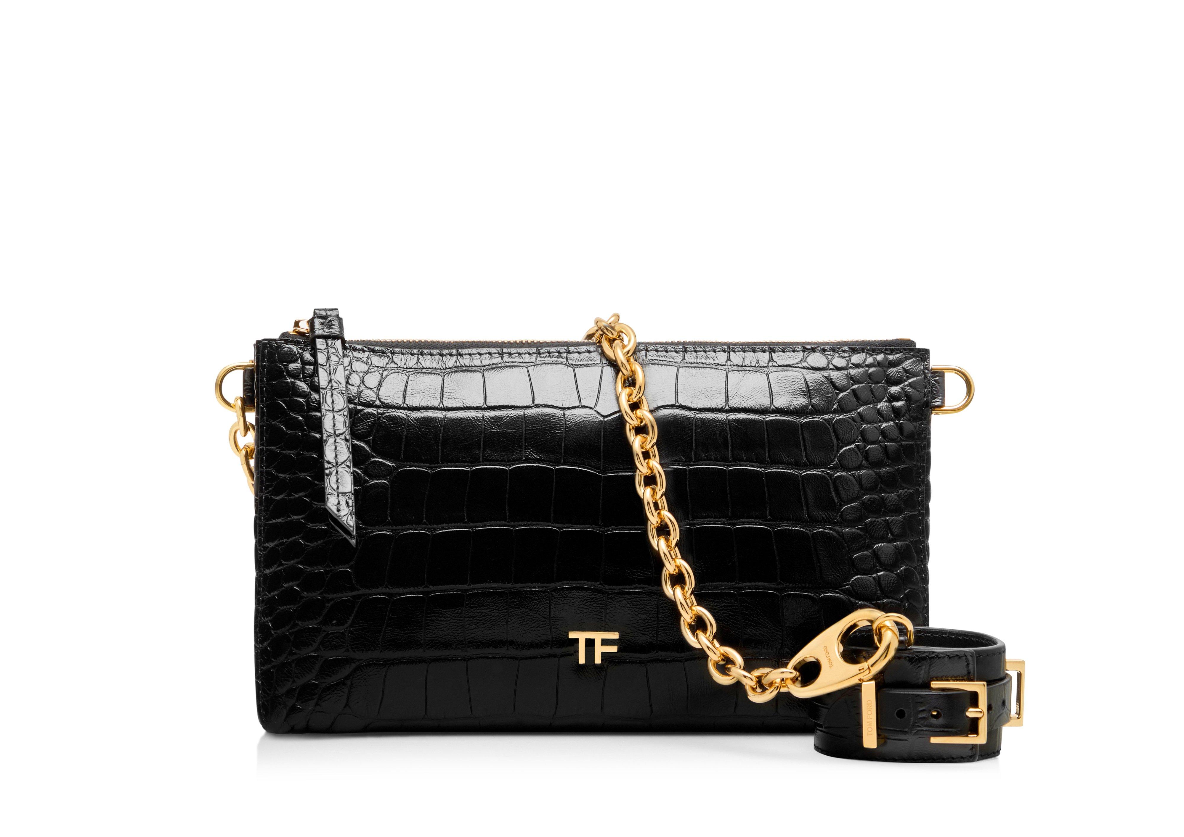 Clutches Tom Ford - Logo croc leather clutch bag - H0500LCL239G1N001