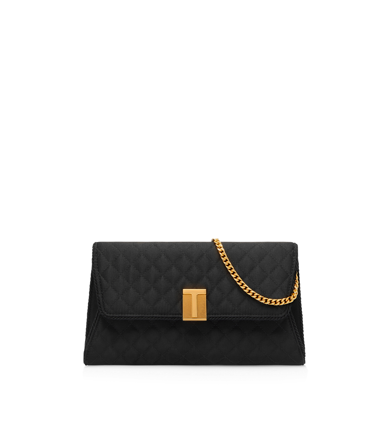 QUILTED SATIN NOBILE CLUTCH image number 0