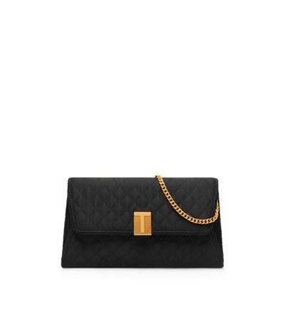 QUILTED SATIN NOBILE CLUTCH image number 0