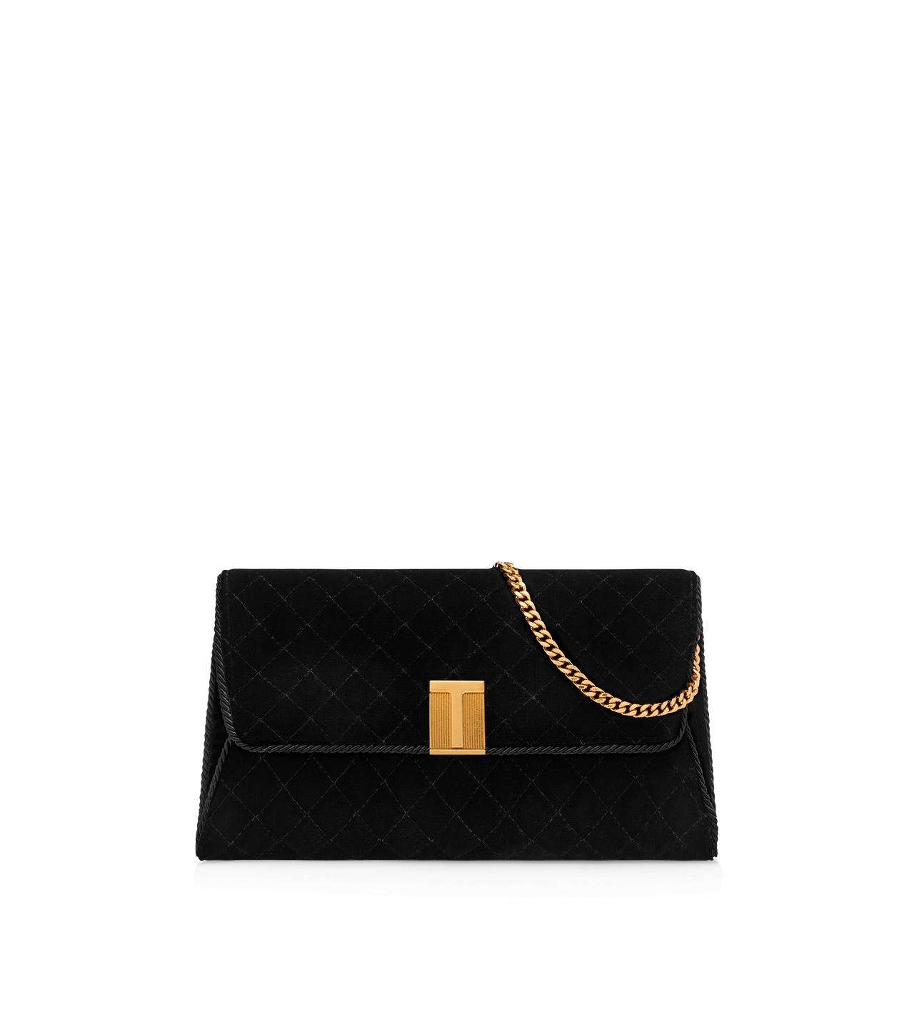 QUILTED VELVET NOBILE CLUTCH image number 0