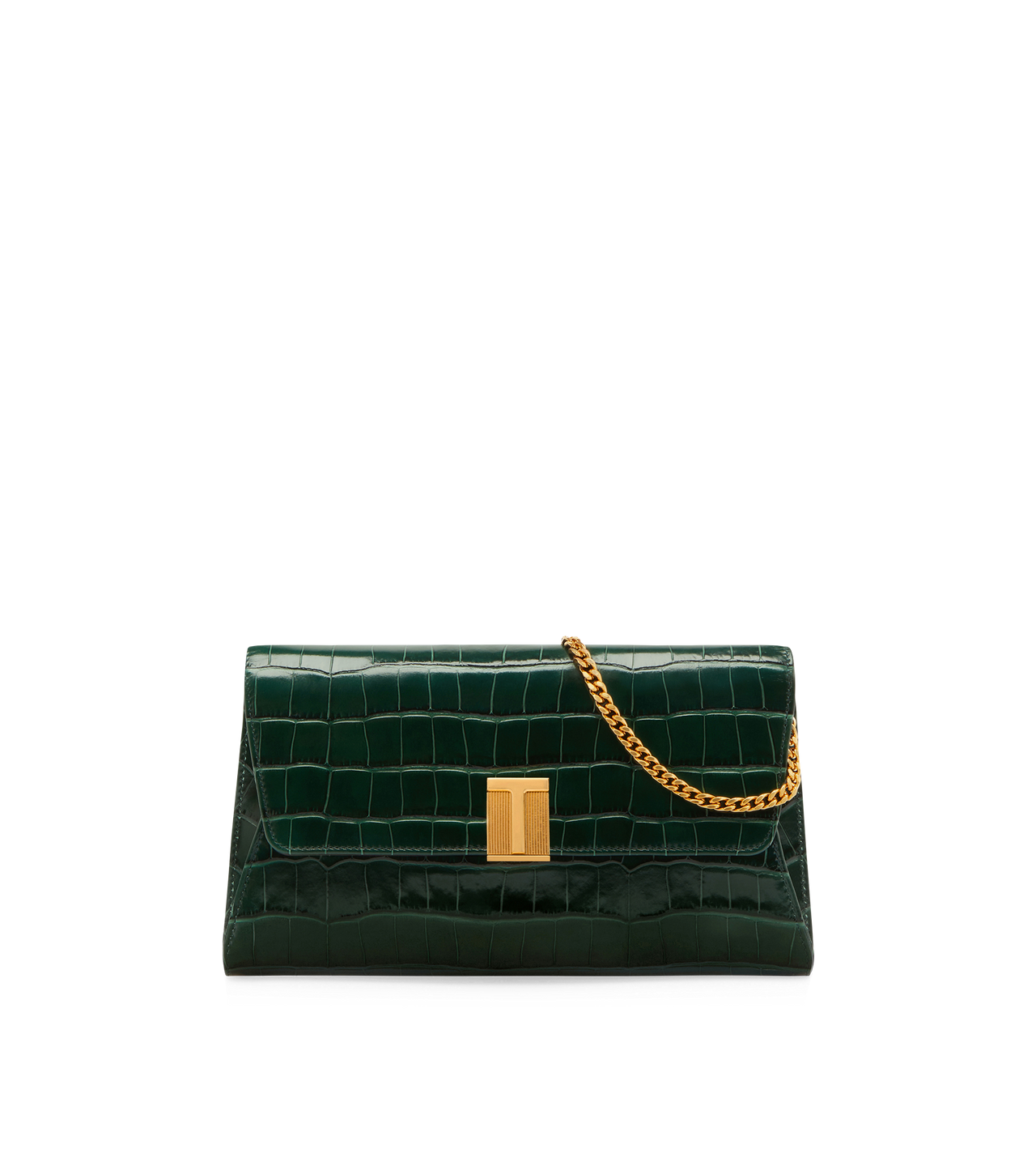 PRINTED CROCODILE LEATHER NOBILE CLUTCH image number 0