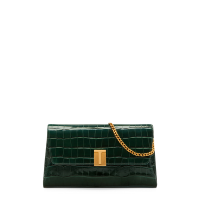 PRINTED CROCODILE LEATHER NOBILE CLUTCH image number 0